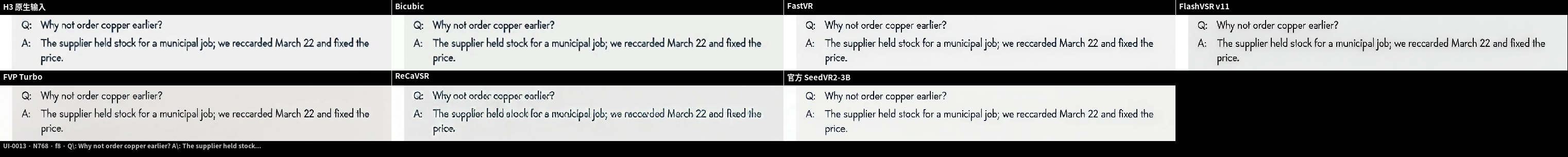 H3 英文片段各超分模型对比